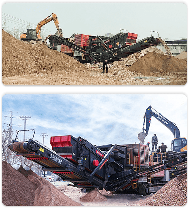 Tracked Mobile Crushing And Screening Machine On-site photos 1